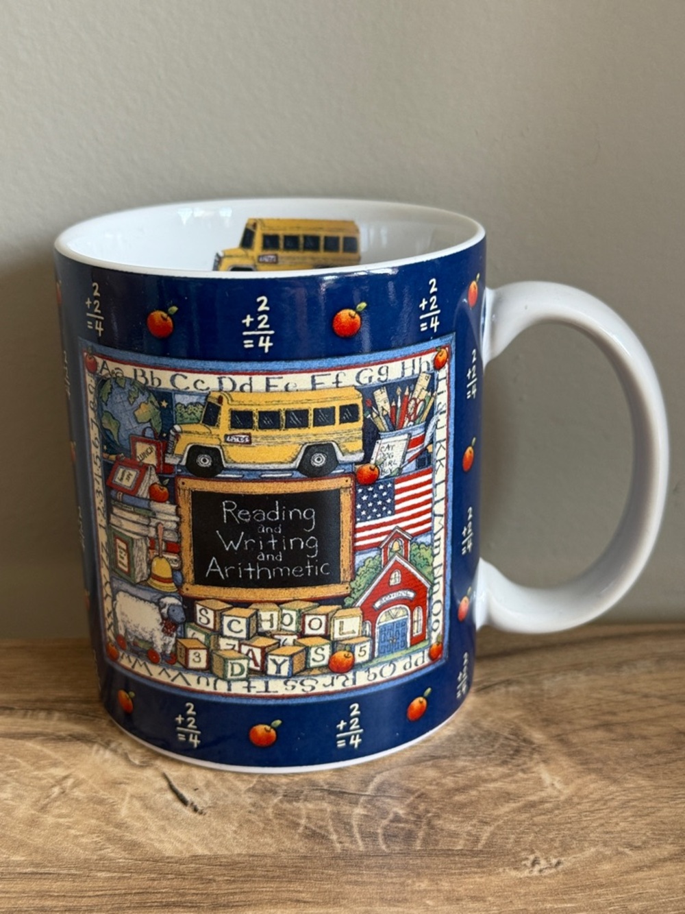 Vintage Lang and Wise School Days Ceramic Coffee Mug Bus Driver Gift EUC